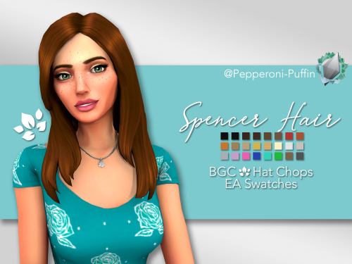 pepperoni-puffin: Spencer Hair Base game compatible Hat compatible 24 EA Swatches Custom thumbnail o