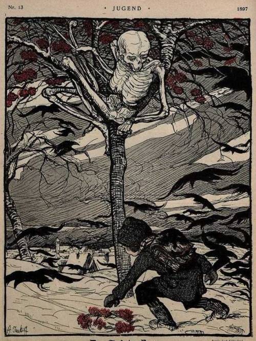 Angelo Jank, Der Tod im Baum (Death in a Tree), 1897