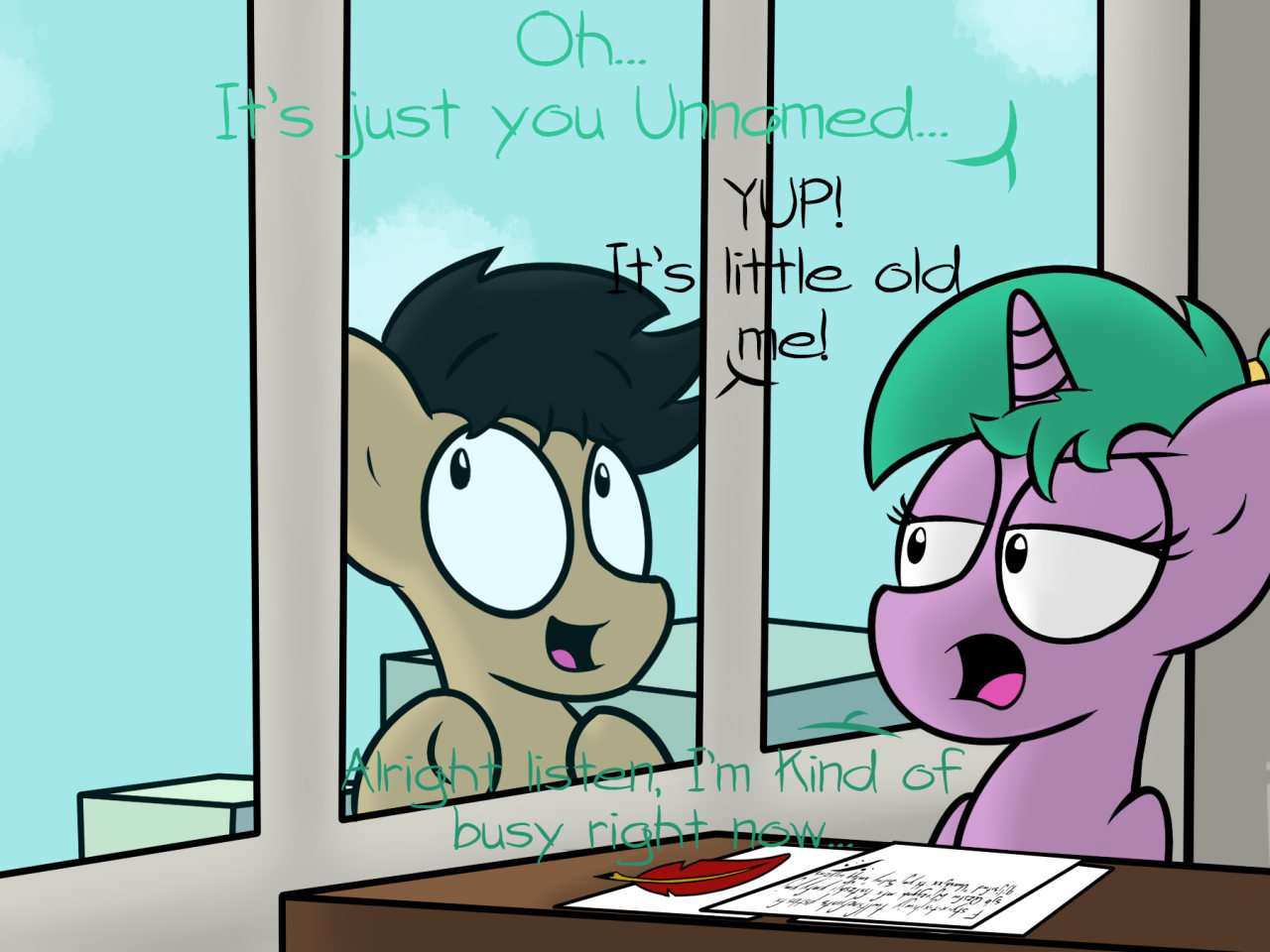ask-the-unnamed-pony:  Rise of Alicorn Joe Part 4Well since Sally’s ignoring me,