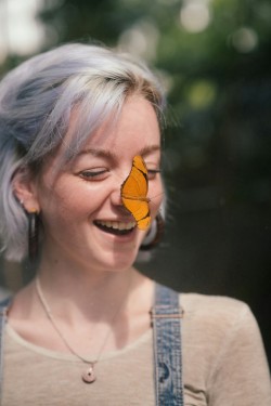 wethinkwedream:a butterfly landed on my nose.