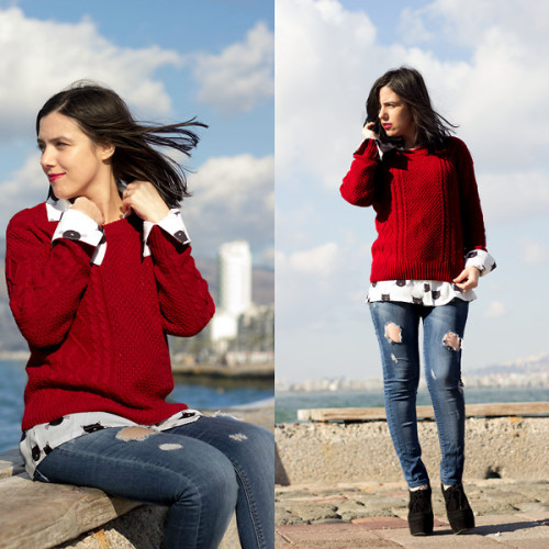 ph1lm:  (via Emel Acar - Shein Shirt, Dealsale Jumper, Inci Deri Boots - Kittens | LOOKBOOK)