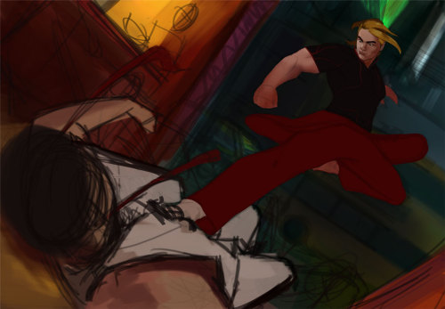 working on this new street fighter piece really like it so far, only need to adjust ryu a bit. Mabye