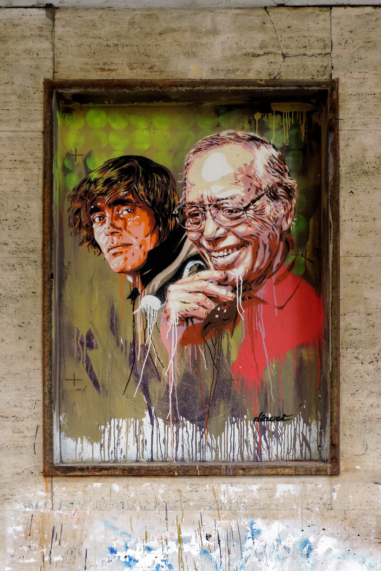gaetanopezzella:  Roma, Pigneto “Cinema Impero” Street Art by Diavù &ldquo;Mario