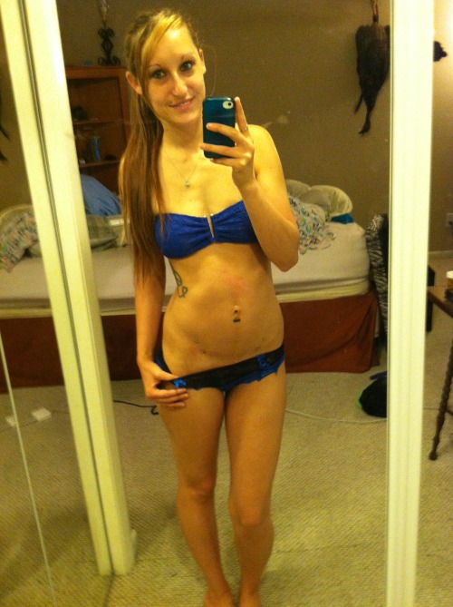 Porn photo FriskyAriel shows off her tiny bikini