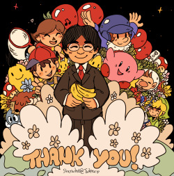 endous:  i know i haven’t posted my art here in a long time but here’s my iwata drawing. I’m thankful for all the joy he helped become a reality, so I tried to make this as happy as I could.