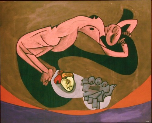 Ivan Eyre (Canadian, *1935). Nude with Fruit (1968).