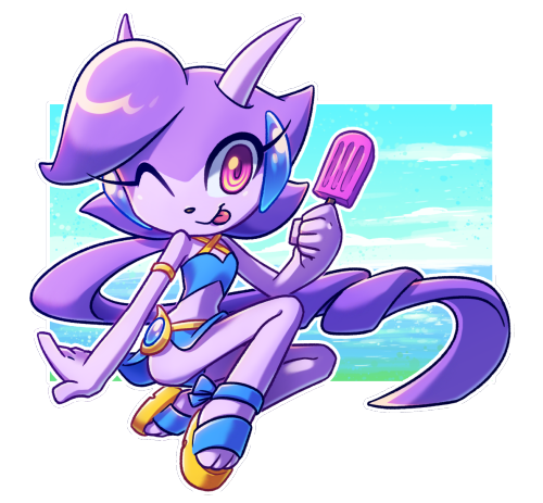 Finally decided to finish this summer themed Lilac I drew some time ago. (Finishing an old drawing c