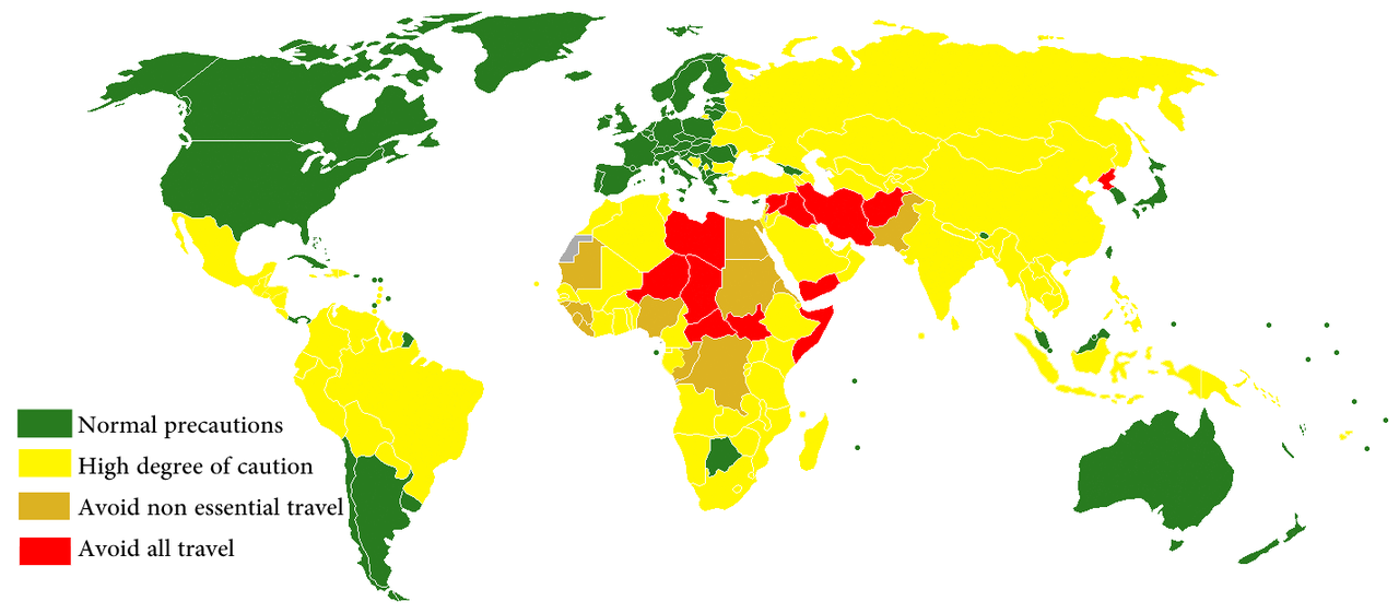 Government of Canada Travel Advisories for the World