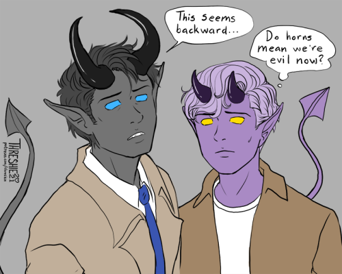  Cas and Jack have turned into Tieflings, and for beings of a usually-angelic nature, that’s c