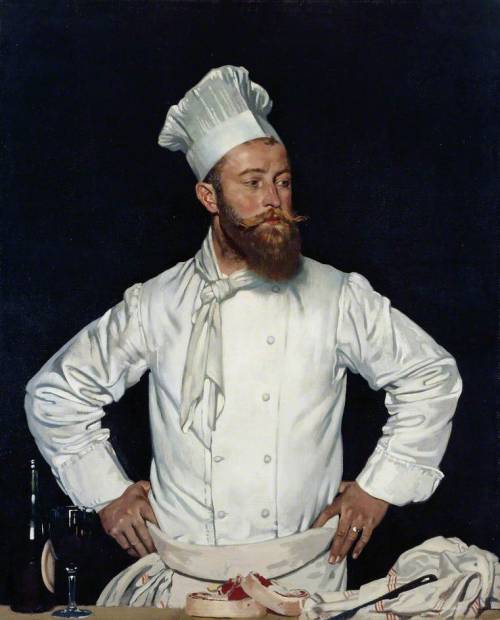 blastedheath:loverofbeautyWilliam Orpen (Irish, 1878-1931), Le Chef de l’Hôtel Chatham, Paris, c.192