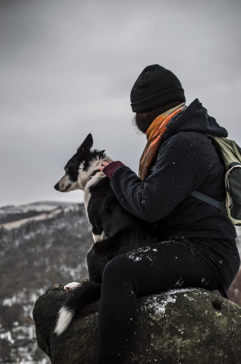 A girl and a dog