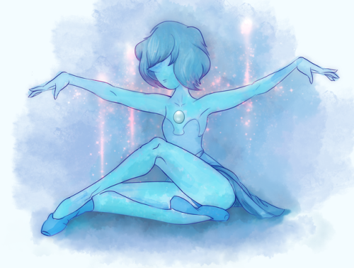 susiebeeca:~Let her be free~ TBT! On of my first finished experiments with Kyle T Webster’s watercolour brushes for photoshop. (EDIT: which are no longer available to those who aren’t Creative Cloud members… :()Blue Pearl has such a sweet design.