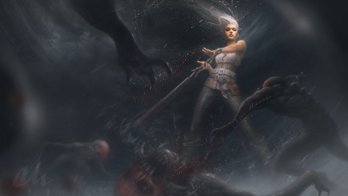 Blood Bath - Ciri by Carlo-Marcelo 