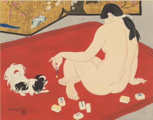 Sound of the bell (Suzu no ne 鈴の音) from the Ten types of female nudes (Rajo Jusshu 裸女十種) series (193