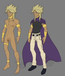 rainb0wdawg:Decided to do a ref sheet for my Yami Malik character NSFW