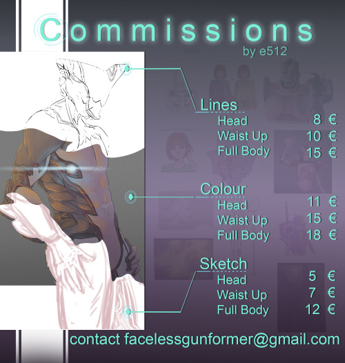 XXX e512:  Commissions In general, I’ll try photo