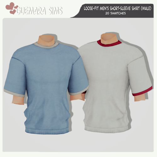Introducing The Latest Addition To Your Sims' Wardrobe - The Loose-Fit Men's Short-Sleeve Shirt For Sims