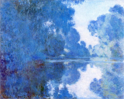 blueisthewarmestcolormovie:  Morning on the Seine (1897) Claude Monet