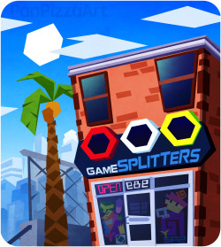panpizzaart:  Working on Loki IRL Backgrounds. Here’s the Retro Game Store Wavebird Works at. Obviously going for a Crazy Taxi / Jet Set Radio / Sunset Overdrive type of city. 