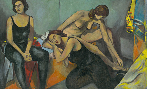 Eugen Nevan (Slovak, 1914-1967). Resting dancers.