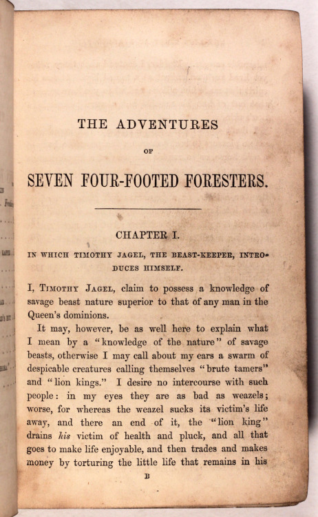 The adventures of seven four-footed forestersNarrated by themselves by James Greenwoodwith illustrat