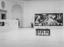 black-leather:  Guernica (installation view, SFMOMA), 1937 by Pablo Picasso 