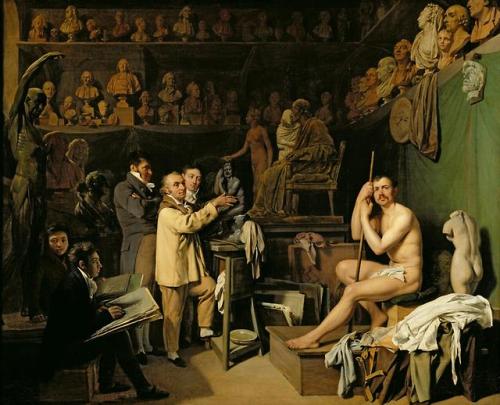 The Studio of Jean Antoine Houdon by Louis-Léopold Boilly (French, 1761&ndash;1845)