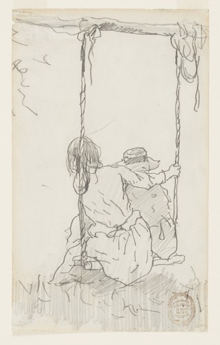 Two Girls in a Swing, Winslow Homer, 1879, Smithsonian: Cooper Hewitt, Smithsonian Design MuseumMedi