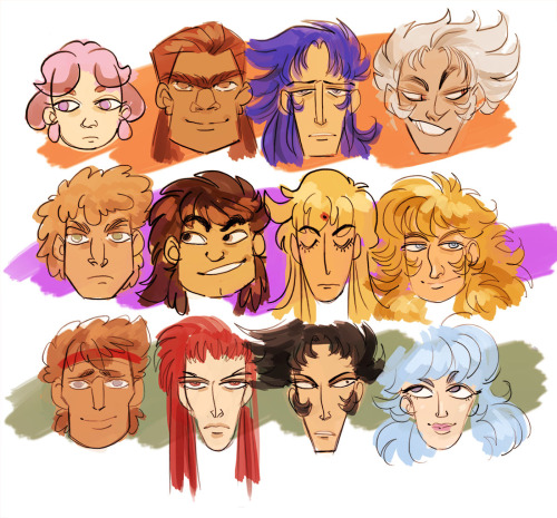 cartoony scribbles to practice against being same facey :)