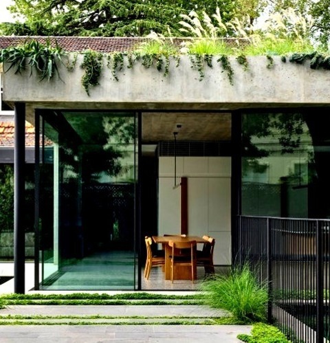 Concrete - ExteriorIdeas For The Exterior Renovation Of A Large, One-story, Gray-concrete Home With A