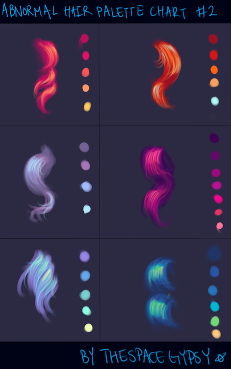 Purple anime hair Color Palette