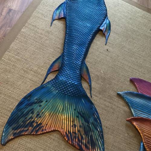 This beautiful basic silicone mermaid tail with additional ornamental ...