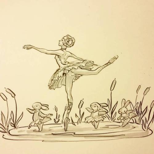 Inktober graceful #inktober2017 #inktober #artistsoninstagram #art #ballet #ballerina #illustration 