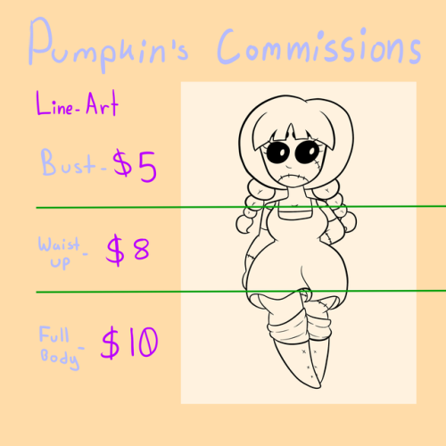pumpkinspicesnowflakes:  pumpkinspicesnowflakes:  pumpkinspicesnowflakes:   I finally made my commission prices, so I made a preview post of what it could look like. So here’s the break down~(All pictures are a maximum of 2 characters, 2nd character