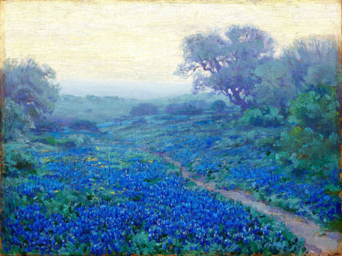 julian-onderdonk:Bluebonnets at Sunrise, 1917, Robert Julian Onderdonk