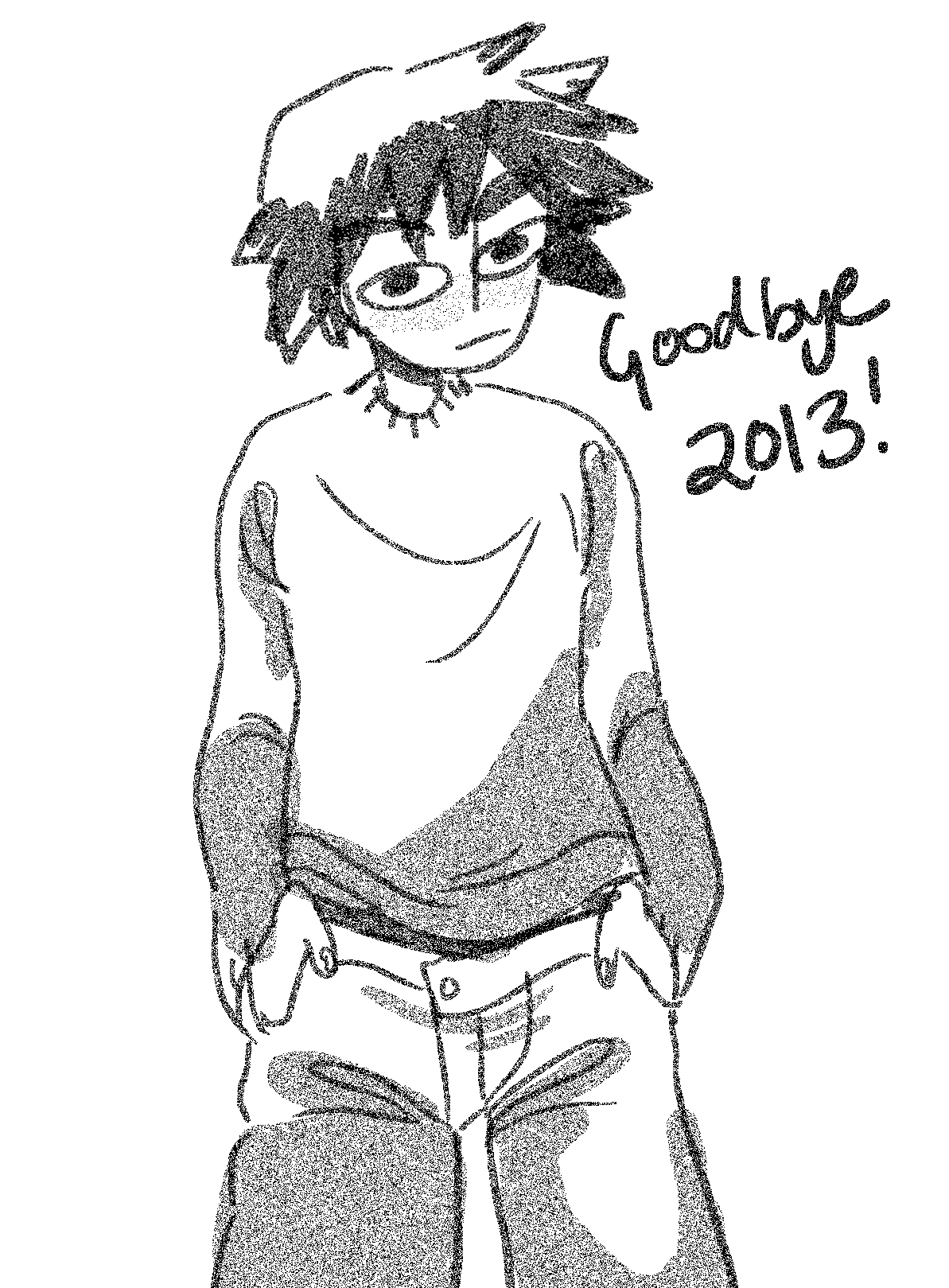 at first i wanted to make my last drawing for 2013 a special one. but i got so cooped