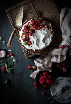 delta-breezes:Brown Butter Buckwheat Cake w/Vanilla Cream &amp; Berries | The Kitchen McCabe