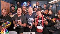 metalinjection:  METALLICA, Jimmy Fallon &amp; THE ROOTS Play “Enter Sandman” with Classroom Instruments As if every Metallica song off their new album, Hardwired getting a music video wasn’t enough, Metallica have some more #content to share with