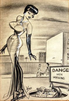 vintagegeekculture:  Cartoonist Bill Ward’s 1950s women. 