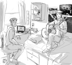 frankenschtein:  full ver jeans not all big on acoustic stuff but hell do it for marco since marcos more into that kinda music probably singing something like this 