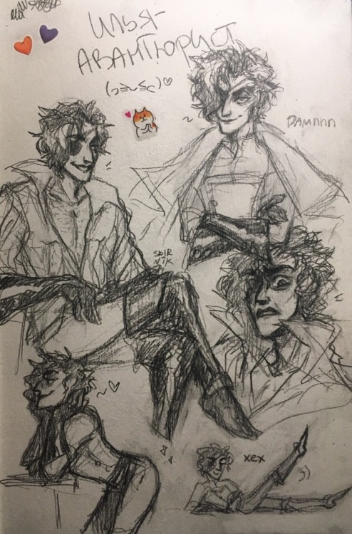 here are some Julian stuff! (°◡°♡)1 is a bunch of my first sketches of him and 2-4 are doodles from 