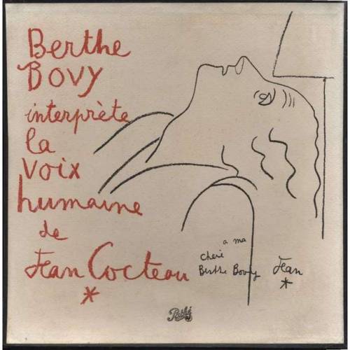 Jean Cocteau, Program cover for his play  The Human Voice, 1930