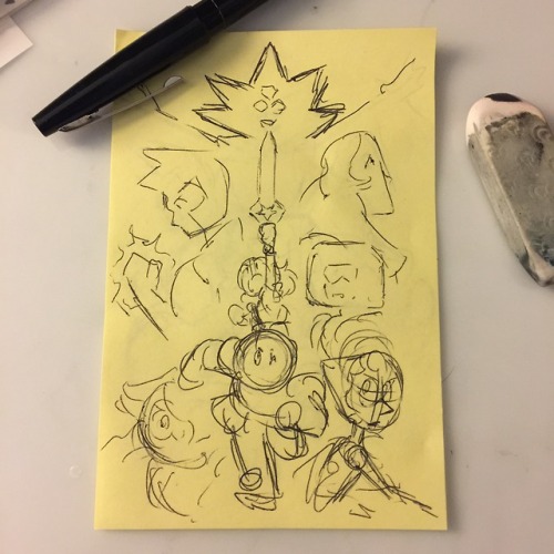 stevencrewniverse:  Diamond days are here! New episodes weekly starting December 17!Rough drawing by Joe JohnstonInking by Danny HaynesColor by Charles Hilton