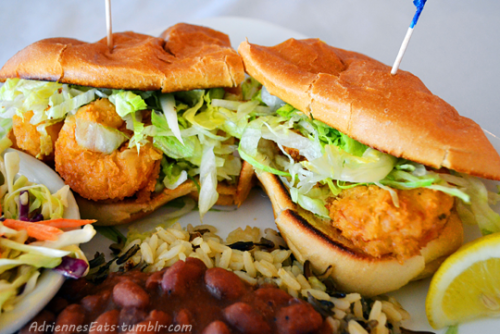 Shrimp Po’ Boy Sandwich from Pirates Cove in Stuart, Florida