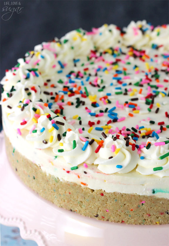 nom-food:  No bake funfetti cheesecake