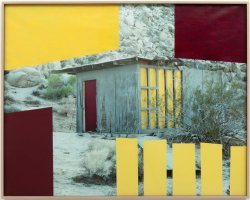 museumuesum:  Sam Falls Untitled (House, Red and Yellow, Joshua Tree, CA), 2012, enamel on archival pigment print, 44 x 55-&frac12; inches Untitled (House, Red and Blue, Joshua Tree, CA), 2012, enamel on archival pigment print, 44 x 55-&frac12; inches