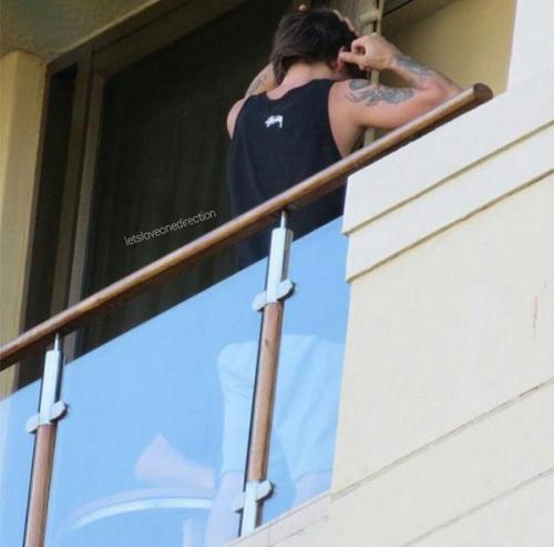 proudoflou: Louis on his hotel balcony in Cape Town! 4.1.15 