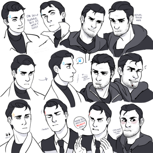 prismatic-cannon:some gavin900 doodles, but loosely based on headcanons and an rp with @slugman