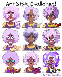 Deanbottino:  My Character Simone In Different Art Styles!