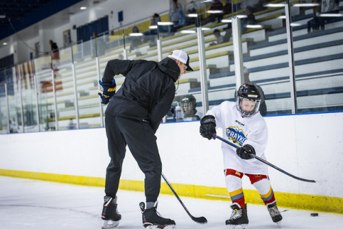 Colton Parayko returns to Fairbanks to teach at a summer camp for young hockey players. July 2019. P